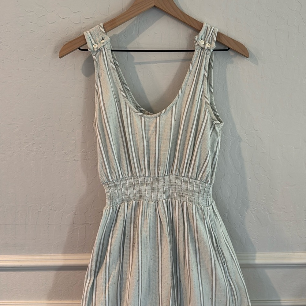 Ace & Jig Cream and Gray Striped Jumpsuit